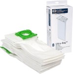Sebo White Cloth HEPA bags only fits both C series canister and X series uprights  Pkg.8